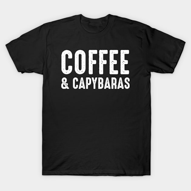 Coffee And Capybaras T-Shirt by GreenCraft